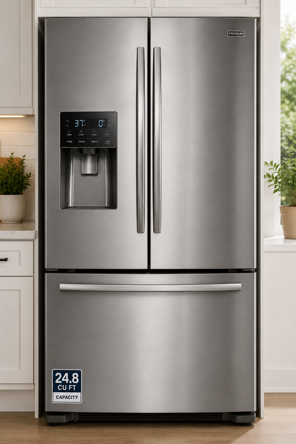 Stainless Steel French Door Refrigerator - 24.8 cu ft